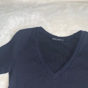Brandy Melville long sleeve navy blue top
